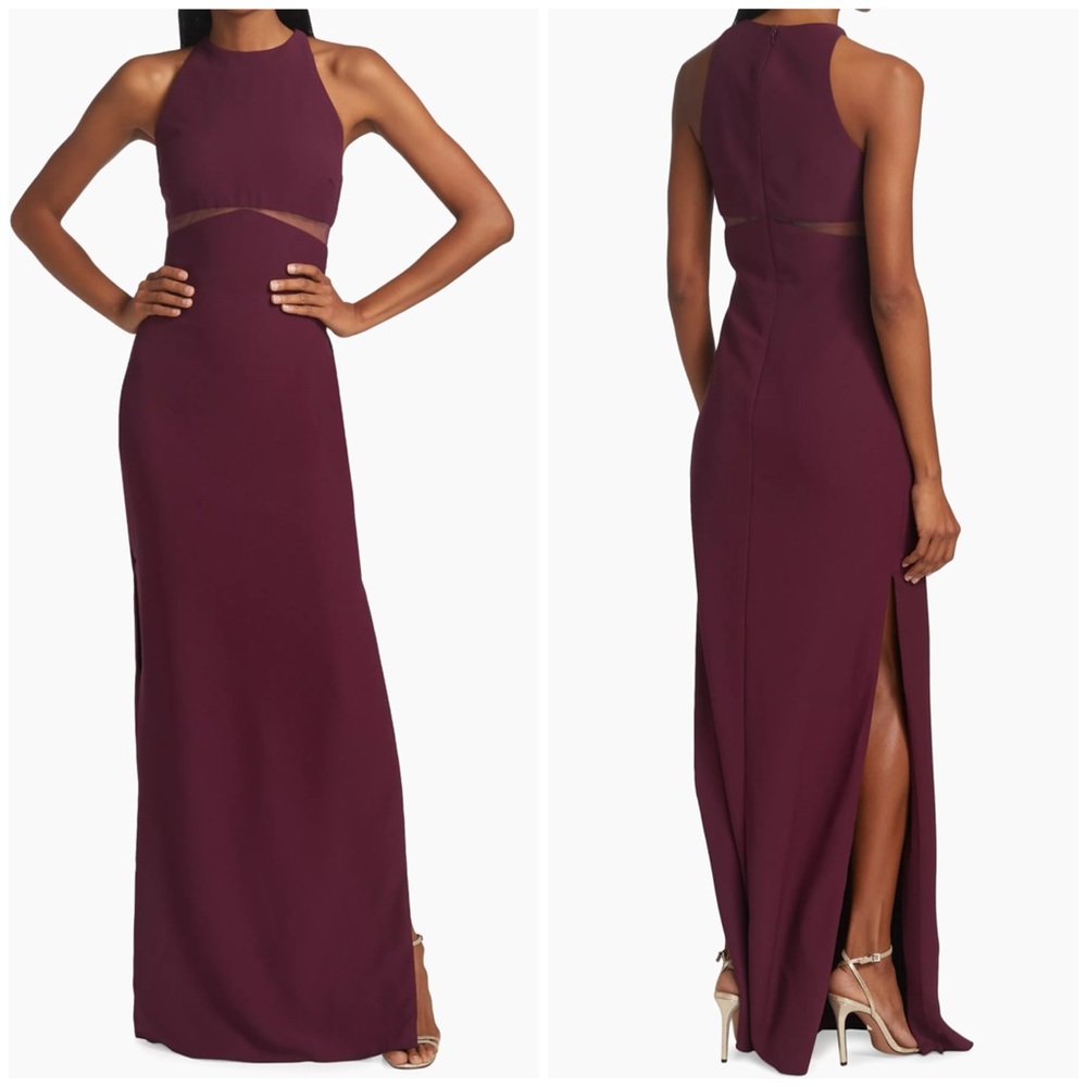 Vera Wang Bridesmaid Aurore Gown Burgundy Size 18 Wedding Guest Gala Cocktail‎